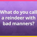 What do you call a reindeer with bad manners?