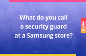 What do you call a security guard at a Samsung store?