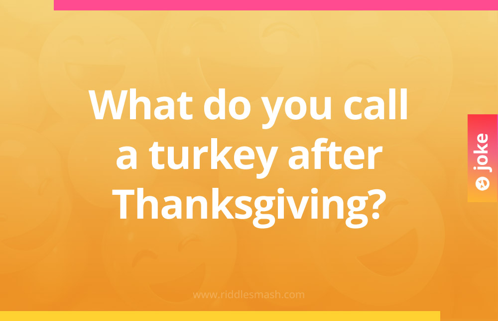 What do you call a turkey after Thanksgiving?
