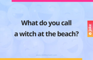 What do you call a witch at the beach?