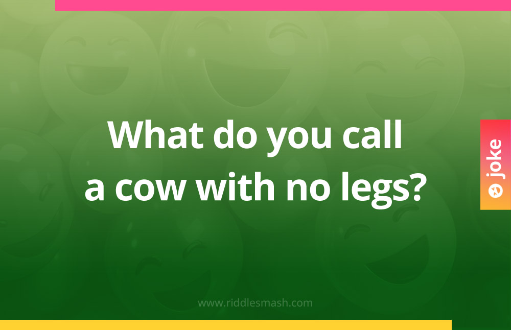 What do you call a cow with no legs?
