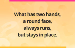 What has two hands, a round face, always runs, but stays in place.