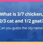 What is 3/7 chicken, 2/3 cat and 1/2 goat?