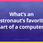 What's an astronaut's favorite part of a computer?