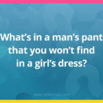 What's in a man's pant that you won't find in a girl's dress?