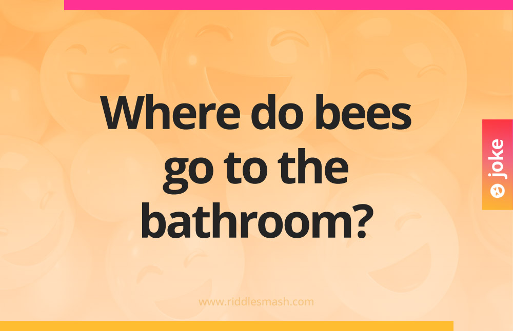 Where do bees go to the bathroom?