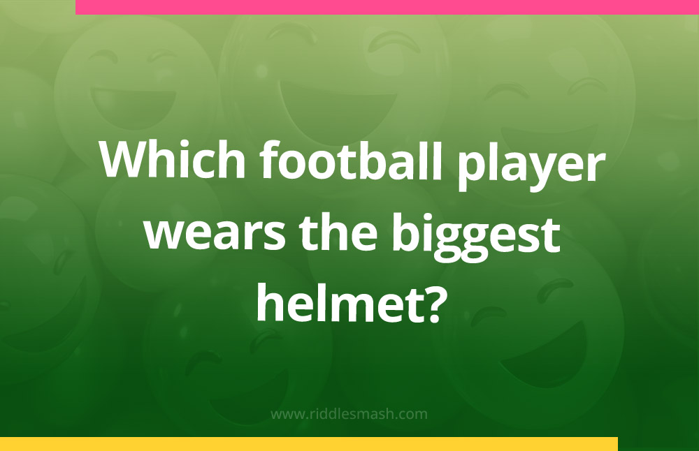 Which football player wears the biggest helmet?
