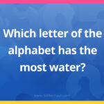 Which letter of the alphabet has the most water​?