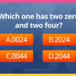 Which one has two zero and two four?