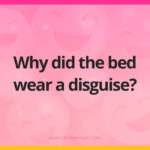 Why did the bed wear a disguise?