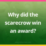 Why did the scarecrow win an award?