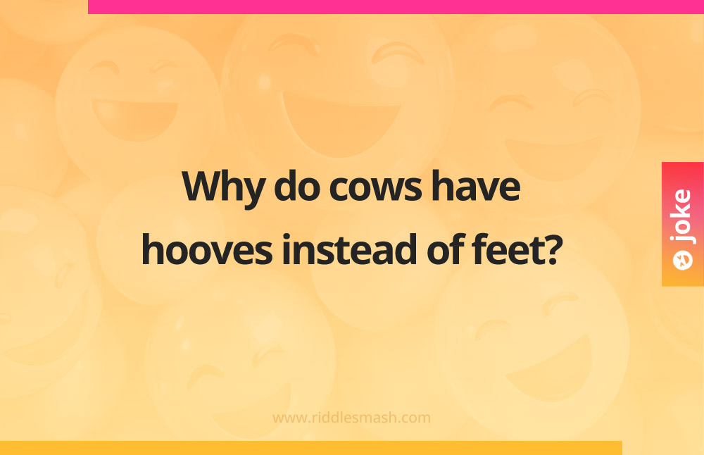 Why do cows have hooves instead of feet?