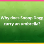 Why does Snoop Dogg carry an umbrella?