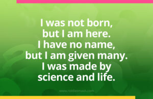 I was not born, but I am here. I have no name, but I am given many. I was made by science and life.