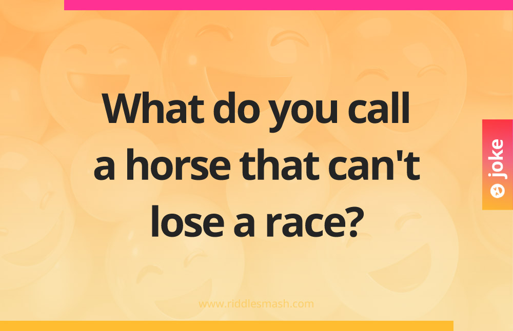 What do you call a horse that can't lose a race?