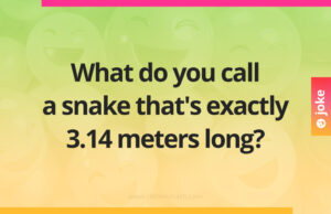 What do you call a snake that's exactly 3.14 meters long?