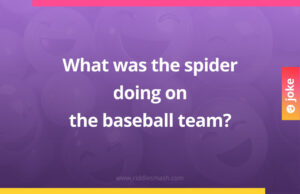 What was the spider doing on the baseball team?