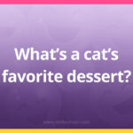 What’s a cat’s favorite dessert?