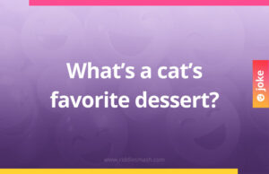 What’s a cat’s favorite dessert?