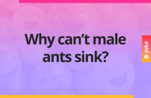 Why can’t male ants sink?