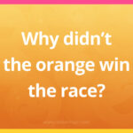 Why didn’t the orange win the race?
