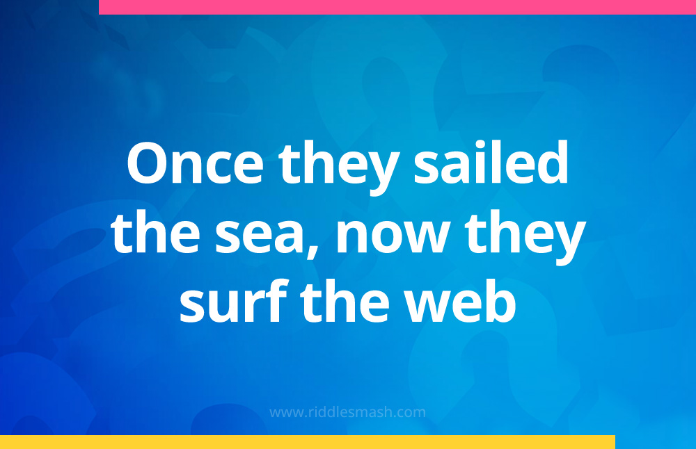 Once they sailed the sea, now they surf the web.