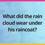 What did the rain cloud wear under his raincoat?