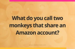 What do you call two monkeys that share an Amazon account?