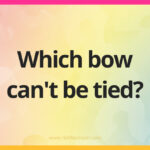 Which bow can't be tied?