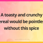 A toasty and crunchy cereal would be pointless without this spice.