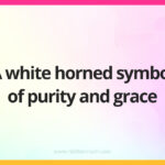 A white horned symbol of purity and grace.