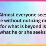 Almost everyone sees me without noticing me, for what is beyond is what he or she seeks.