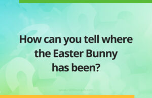How can you tell where the Easter Bunny has been?
