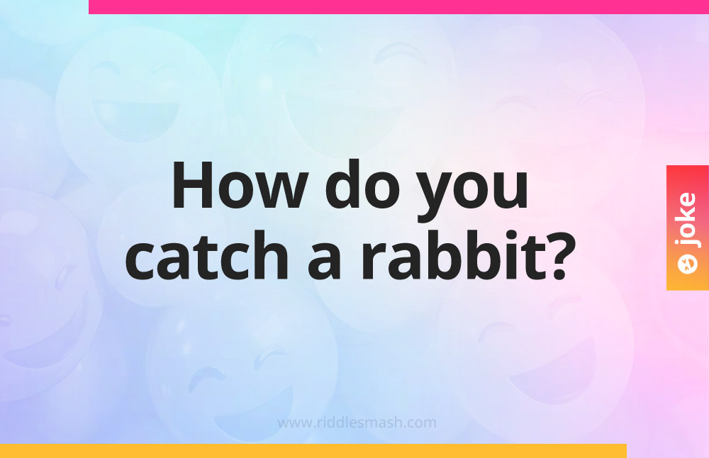 How do you catch a rabbit?