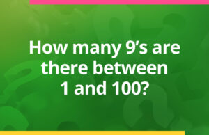 How many 9's are there between 1 and 100​?