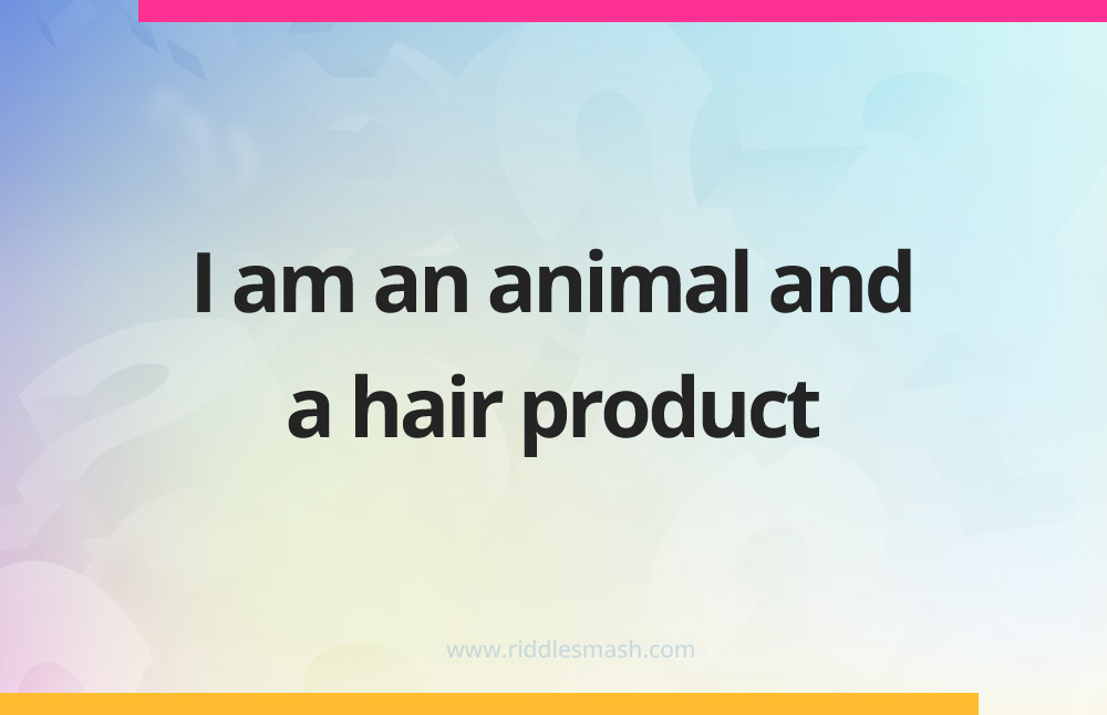 I am an animal and a hair product.