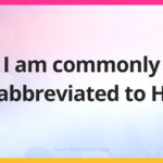 I am commonly abbreviated to H.