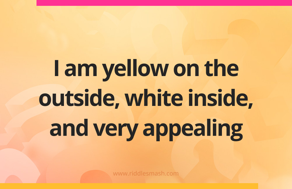 I am yellow on the outside, white inside, and very appealing.