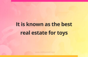 It is known as the best real estate for toys.