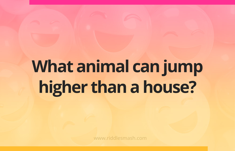 What animal can jump higher than a house?