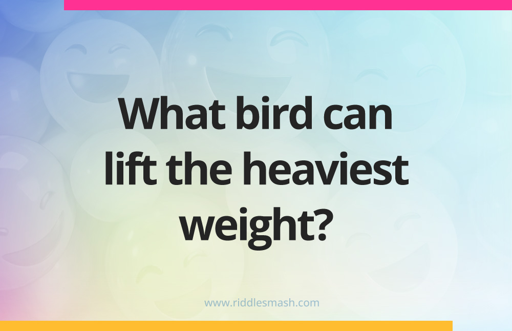 What bird can lift the heaviest weight?
