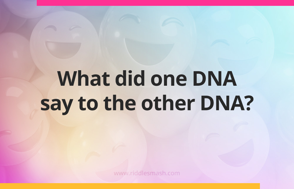 What did one DNA say to the other DNA?