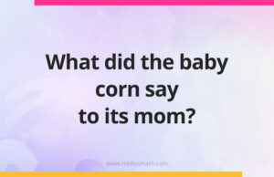 What did the baby corn say to its mom​?