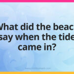What did the beach say when the tide came in?