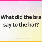 What did the bra say to the hat?