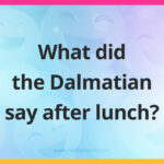 What did the Dalmatian say after lunch?