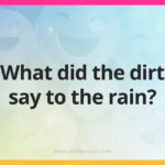 What did the dirt say to the rain?
