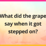 What did the grape say when it got stepped on?