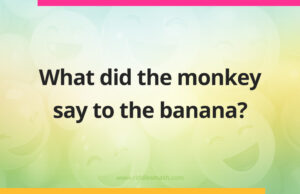 What did the monkey say to the banana?