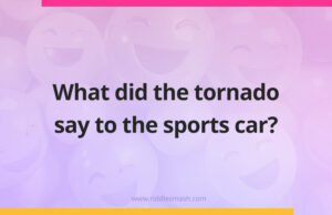 What did the tornado say to the sports car?